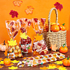 BENECREAT Rectangle Plastic Candy Bags for Thanksgiving Day CON-BC0007-06-4
