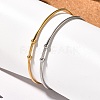 Fashion 304 Stainless Steel Cuff Bangles Torque Bangles BJEW-H473-01M-1