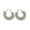 Brass Wire Mass Hoop Earrings for Women EJEW-G337-01P-1
