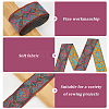 FINGERINSPIRE 5M Ethnic Style Embroidery Polyester Ribbons OCOR-FG0002-20A-4