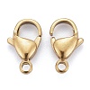 Ion Plating(IP) 304 Stainless Steel Lobster Claw Clasps X-STAS-H353-D-02G-3