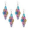2 Pairs 430 Stainless Steel Leaf Dangle Earrings EJEW-TA0001-83B-2