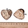 Natural Tree Bark Agate Pendants G-Q606-11A-3