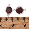 925 Streling Silver Pave Cubic Zirconia Birthstone Connector Charms STER-NH0001-80P-08-3