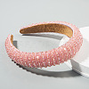 Bling Bling Glass Beaded Hairband OHAR-PW0007-26G-1