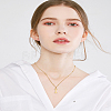 1Pc Brass Chain & 304 Stainless Steel Letter Pendant Necklaces NJEW-LP0001-35I-G-4