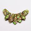 Assembled Bronzite and Imperial Jasper Beads Strands G-P297-L01-1