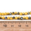 Electroplate Opaque Solid Color Glass Beads Strands EGLA-A034-P4mm-I15-6