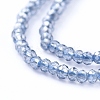 Electroplate Glass Beads Strands EGLA-F149-PL-01-3