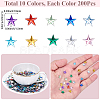 2000Pcs 10 Colors Acrylic Cabochons OACR-SP0001-52-2