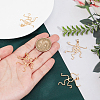 4Pcs 4 Styles Brass Pendant Cabochon Settings KK-PH0010-44G-3