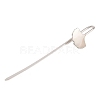 Gingko Iron Stamping Blank Swan Neck Bookmark Findings AJEW-B032-01B-P-1