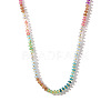 Colorful Rondelle Beades Natural Mixed Beaded Necklaces for Summer Beach Style TW6378-1