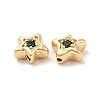 Brass Cubic Zirconia Beads KK-Q773-01G-04-2