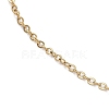 Ion Plating(IP) Adjustable 304 Stainless Steel Cable Chain Necklaces NJEW-K270-06G-3