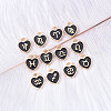 Light Gold Plated Alloy Enamel Pendants ENAM-R055-05B-8