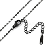 Halloween Series 202 Stainless Steel Cable Chain Cat Shape Pendant Necklaces NJEW-S005-01B-E-3