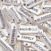 Tibetan Style Alloy Inspirational Message Pendants TIBEP-PH0003-02-RS-2