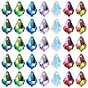 35Pcs 7 Colors Electroplated Glass Pendants FIND-YW0005-99-1
