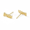 Brass Word Baby Stud Earrings for Women KK-A172-20G-1