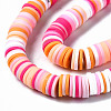 Handmade Polymer Clay Beads Strands CLAY-R089-8mm-143-2