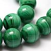 Natural Malachite Bead Strands G-O143-10-12mm-3