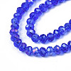 Electroplate Glass Beads Strands EGLA-A034-T1mm-B27-3