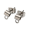 Non-Tarnish 201 Stainless Steel Stud Earring Findings STAS-B045-16A-P-1