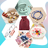 Polyester Imitation Burlap Packing Pouches Drawstring Bags ABAG-BBC0001-02A-04-5