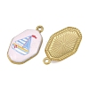 Printed 304 Stainless Steel Enamel Pendants SA-CBA1ED9-21G-01-2
