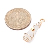 Electroplated Natural Quartz Crystal Dyed Copper Wire Wrapped Pendants PALLOY-JF02326-01-2