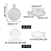 40pcs Flat Round Pendant Making Kits DIY-AR0001-30S-2