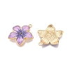 Rack Plating Alloy Enamel Pendants ENAM-N056-365KCG-03-2