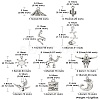 50Pcs 10 Style Tibetan Style Alloy Pendants FIND-CJ0001-60-7
