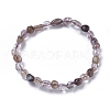 Natural Rutilated Quartz Bead Stretch Bracelets BJEW-K213-39-2