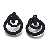 Spray Painted Eco-Friendly Iron Dangle Stud Earrings X-EJEW-T009-03A-01-NR-2