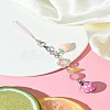 Glass & Resin Mobile Straps HJEW-FS00009-02-7
