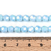 Anti-Tarnish Electroplate Glass Beads Strands EGLA-T021-6mm-15-01-4