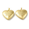 Rack Plating Brass Locket Pendants KK-G452-03G-2