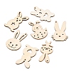 7Pcs Wood Pendants WOOD-G028-09-2