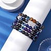 Round Gemstone Beaded Stretch Bracelets BJEW-JB11005-2