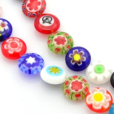 Handmade Millefiori Glass Bead Strands LAMP-J034-10mm-M-1