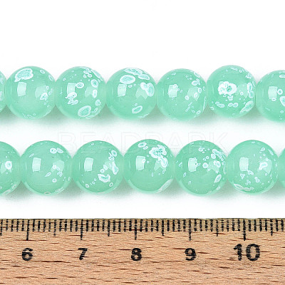 Baking Paint Glass Beads Strands DGLA-N015-10mm-07-1