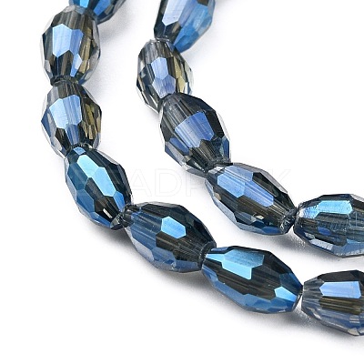 Electroplate Glass Beads Strands EGLA-J013-4X6mm-F34-1