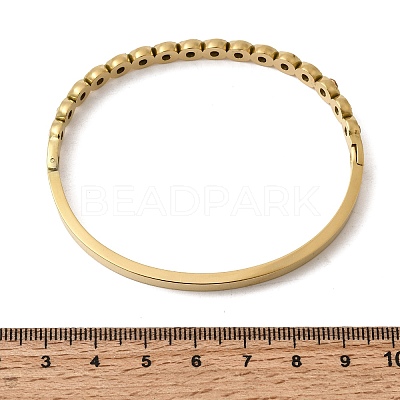 304 Stainless Steel Rhinestone Hinged Bangles for Women BJEW-B168-03D-G-1