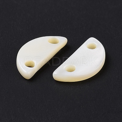 Natural Freshwater Shell Connector Charms SHEL-H001-11-1