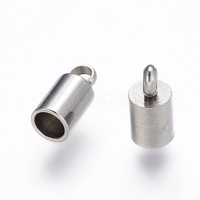 Tarnish Resistant 304 Stainless Steel Cord Ends STAS-P162-11-2mm-1