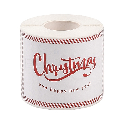 200Pcs Christmas Theme Paper Self-Adhesive Stickers DIY-M070-02D-1