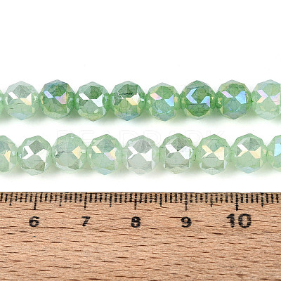 Anti-Tarnish Electroplate Glass Beads Strands GLAA-N064-8mm-09-1