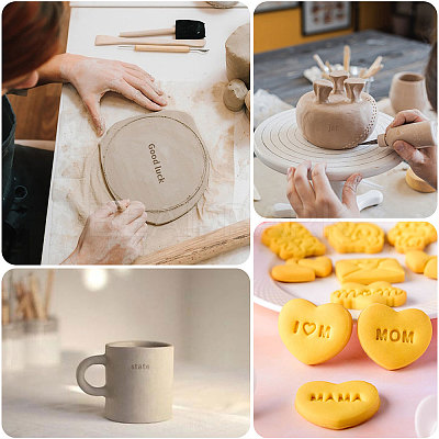 Plastic Lowercase Letter Clay Stamp Sets DIY-WH0591-269A-1